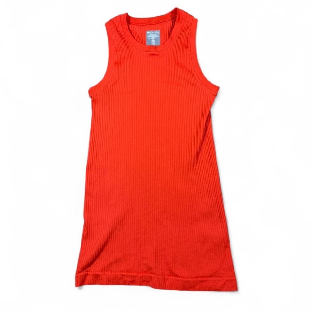 Athleta Ribbed Red Orange Tank Top – XS